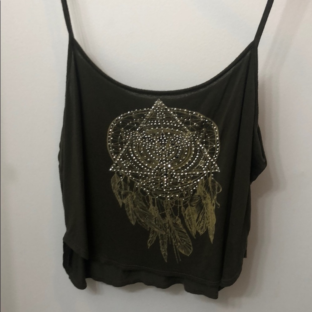Charlotte Russe green cropped tank